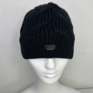 Under Armour Black Knitted Beanie Hat One Size, fall, winter, warm, cold weather